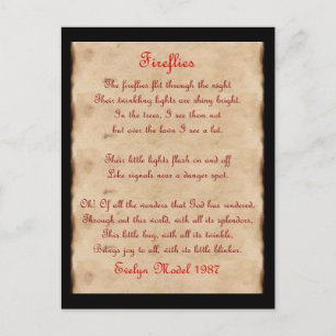 Fireflies Postcard