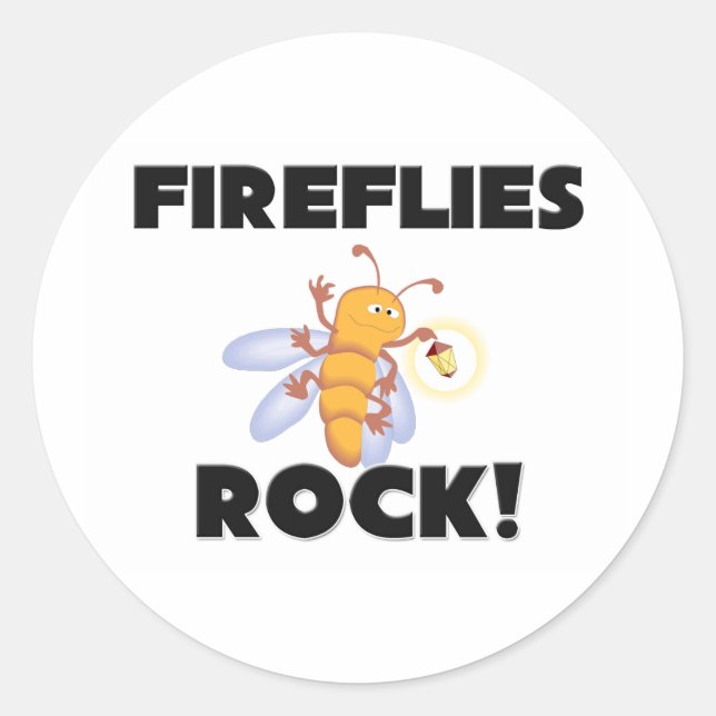 Fireflies Rock Classic Round Sticker (Front)