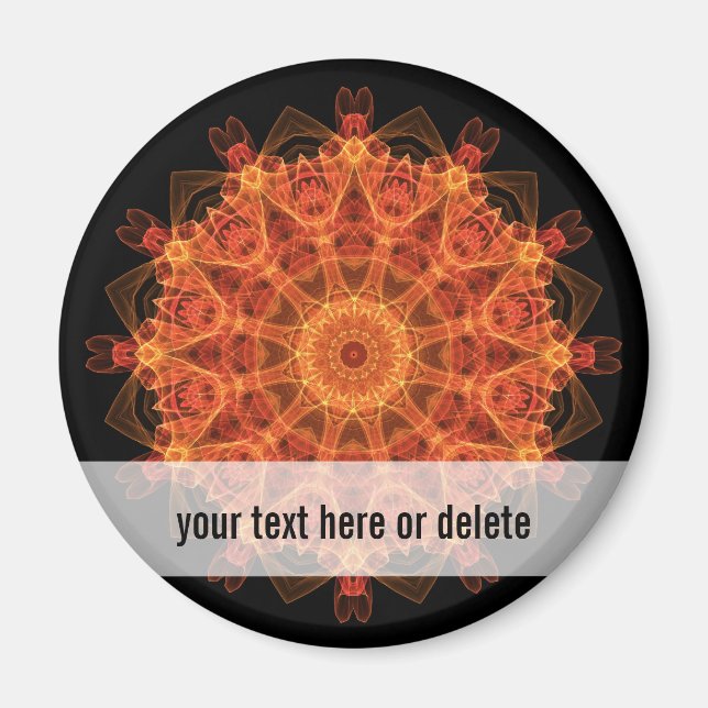 Fireflower Kaleidoscope Magnet (Front)