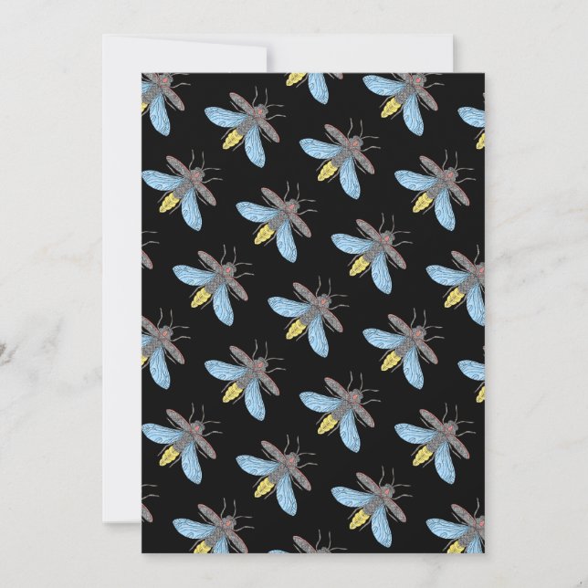 Firefly (black) - Greeting Card (Front)