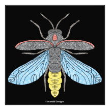 Firefly (black) - Photo Print