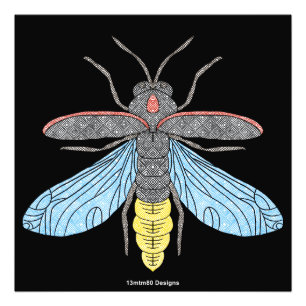 Firefly (black) - Photo Print