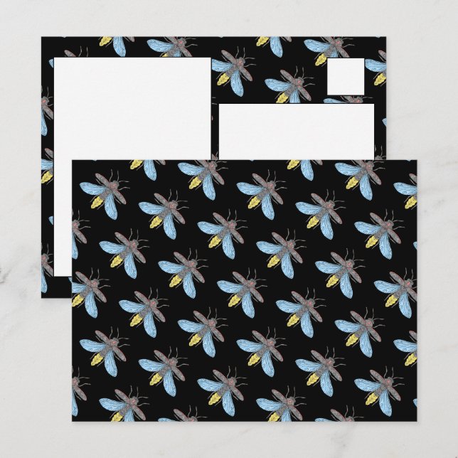 Firefly (black) - Postcard (Front/Back)