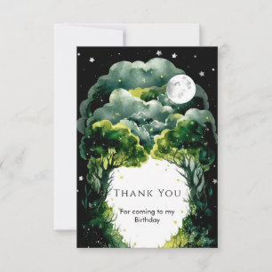  Firefly Fantasy Woodland Birthday Thank You Card