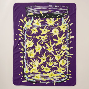 Firefly Frenzy Sherpa Blanket