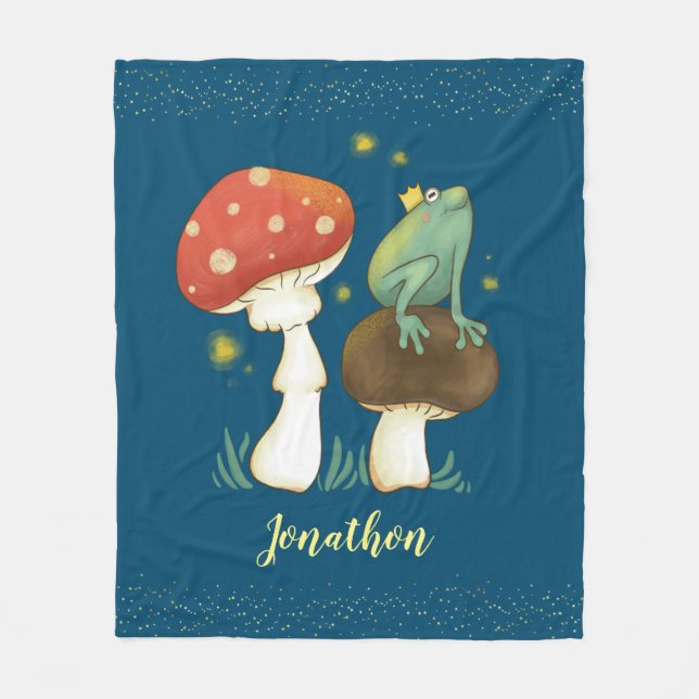 Firefly Frog Prince Personalised Fleece Blanket (Front)