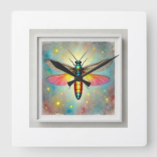 Firefly in Nature 200724AREF111 - Watercolor Square Wall Clock