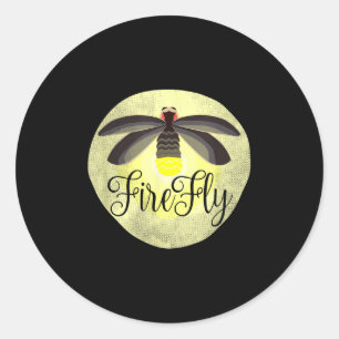 Firefly Lightning Bug Summer Gift  Classic Round Sticker