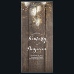 Firefly Lights Mason Jars Rustic Wedding Programs Programme<br><div class="desc">Mason jar firefly lights rustic country wedding programs</div>
