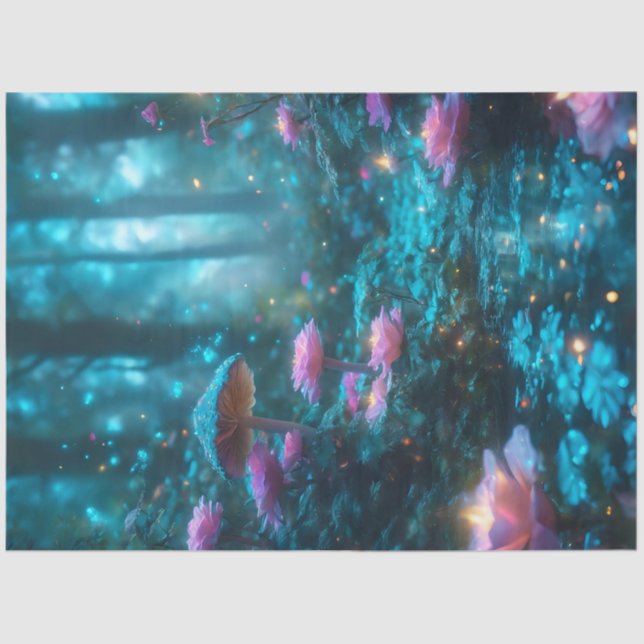 Firefly Mushroom Forest Tissue Paper (Front)