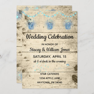 Firefly & String Lights Wedding Celebration Invitation