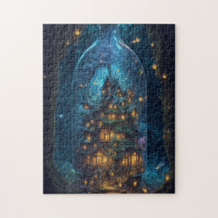 Firefly Village   Fantasy Digital Art  Jigsaw Puzzle