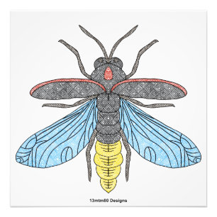 Firefly (white) - Photo Print