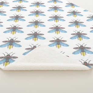 Firefly (white) - Sherpa Blanket