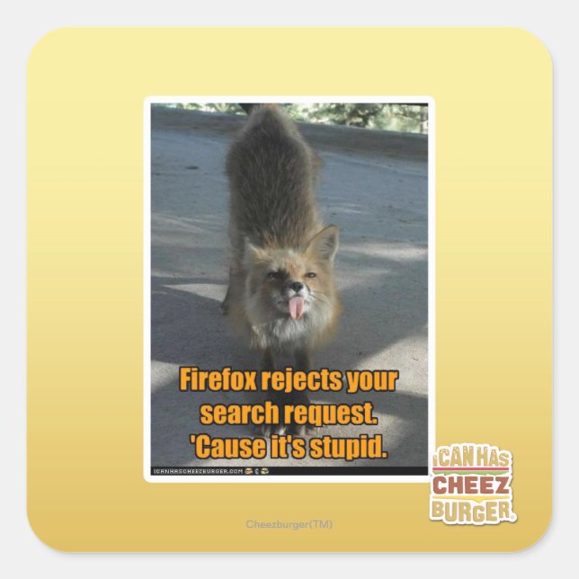 Firefox rejects square sticker (Front)