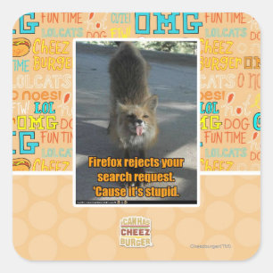 Firefox rejects square sticker