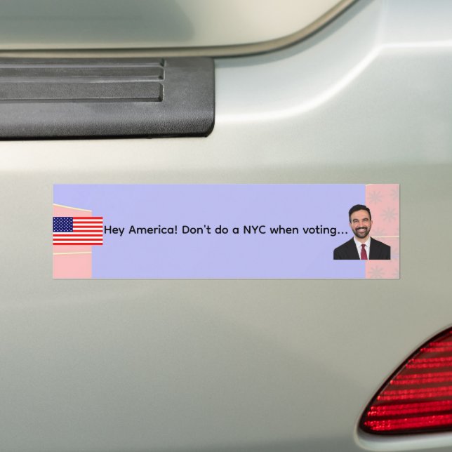 FIREFOXNEWS ONLINE™ Mamdani MEME Bumper Sticker (On Car)