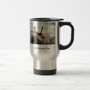 Firehawk thru Clouds, LA County Fire Travel Mug
