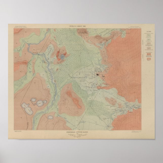 Firehole Geyser Basin Poster (Front)