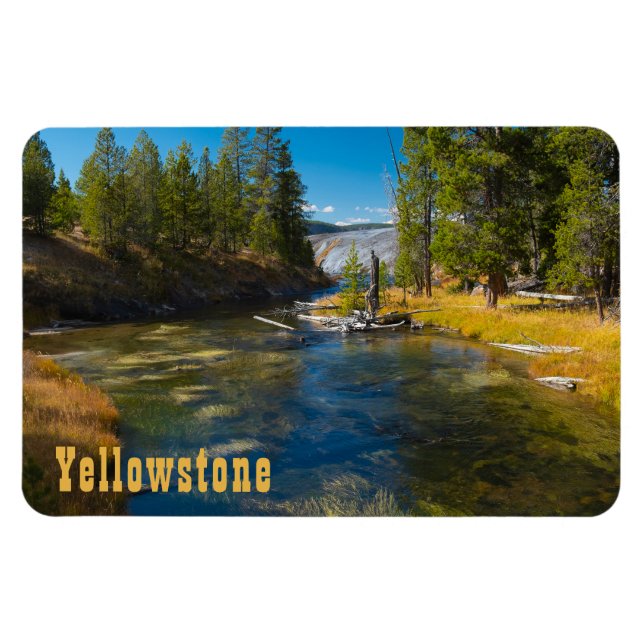 Firehole River Upper Geyser Basin Yellowstone Magnet (Horizontal)