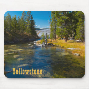 Firehole River Upper Geyser Basin Yellowstone Mouse Mat