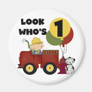 Fireman 1st Birthday Tshirts and Gifts Magnet