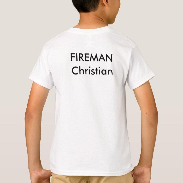 Fireman, add name to shirt (Back)