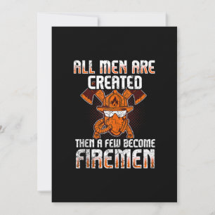 Fireman American Flag Red Line US Firefighter Dad Holiday Card