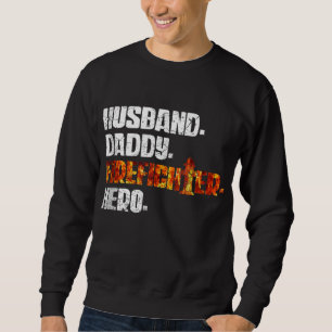 Fireman American Flag Red Line US Firefighter Dad Sweatshirt