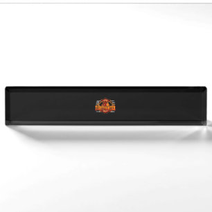 Fireman American Flag Red Line US Firefighter Gift Nameplate