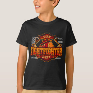 Fireman American Flag Red Line US Firefighter Gift T-Shirt
