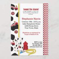 Fireman Baby Shower Invitation