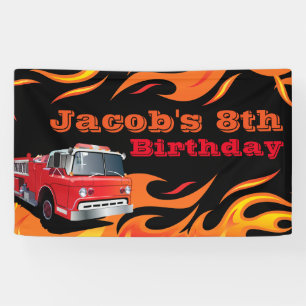Fireman Birthday Party Banner