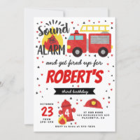 Fireman birthday Party Invitation