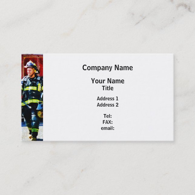 Fireman Business Card (Front)