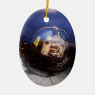 Fireman - Captains hat Ceramic Tree Decoration