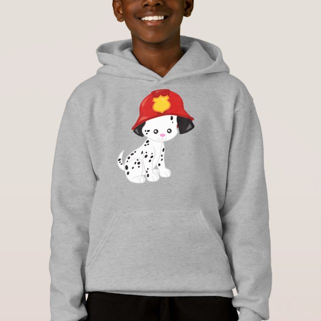 Fireman Dog, Firefighter, Dalmatian, Cute Dog (Front)