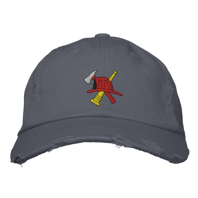Fireman Embroidered Hat (Front)
