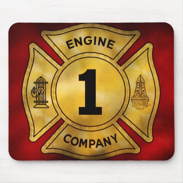 Fireman - Engine Company 1 Mouse Mat (Front)