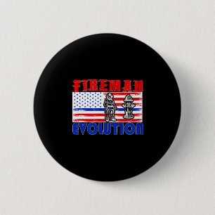 Fireman Evolution Fireman Gift Proud Firefighter Q 6 Cm Round Badge