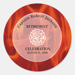 Fireman Fire Badge Firefighter   Classic Round Sticker