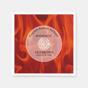 Fireman Fire Badge Firefighter  Napkin