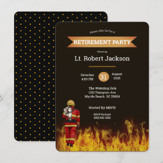 Fireman/Fire Chief Retirement Invitation