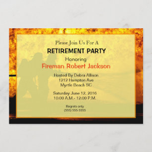 Fireman/Fire Chief Retirement Invitation