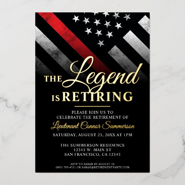 Fireman Fire Department Firefighter Retirement (Front)