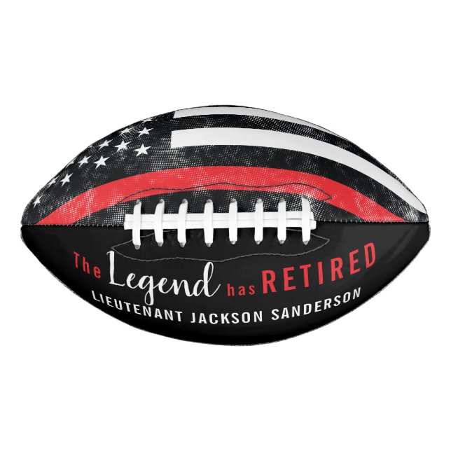 Fireman Fire Department Firefighter Retirement American Football (Front)