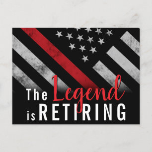 Fireman Fire Department Firefighter Retirement Announcement Postcard