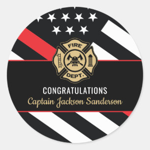 Fireman Fire Department Firefighter Retirement Classic Round Sticker