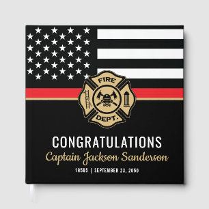 Fireman Fire Department Firefighter Retirement Guest Book
