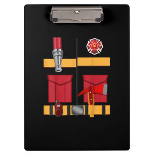 Fireman Firefighter Costume Halloween Clipboard
